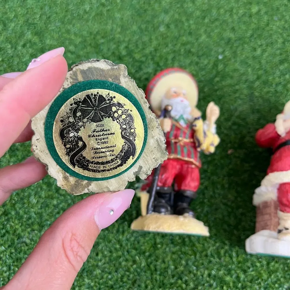 Vintage Lot 1992 International Santa Claus Collection Santa Figurine